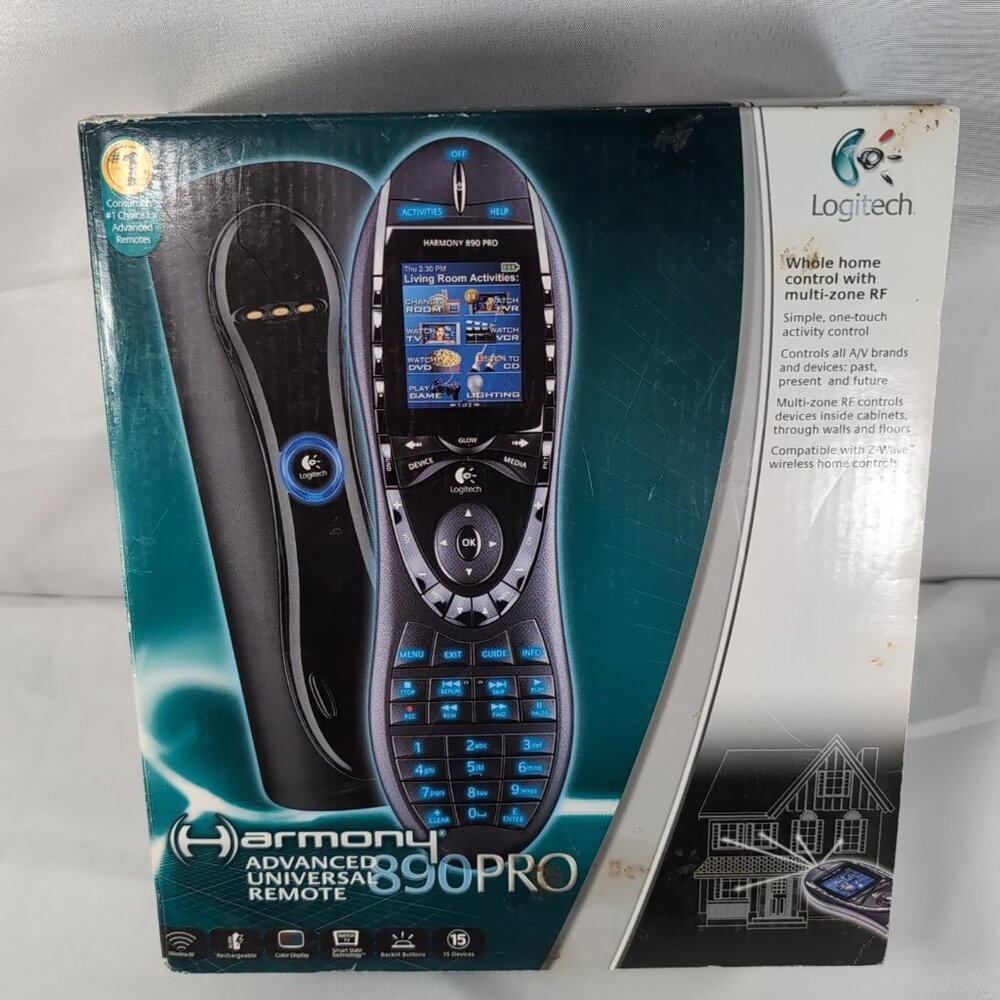 Logitech Harmony 890 Pro Universal Remote Control Charger Base NEW OPEN R-RG7